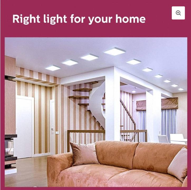 PHILIPS 24 W Square Natural White 29 x 200 x 200 mm LED Panel Lights Surface Mounted_2