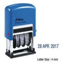 Stamps Pre Ink Rectangle Blue 45 x 26 mm_0