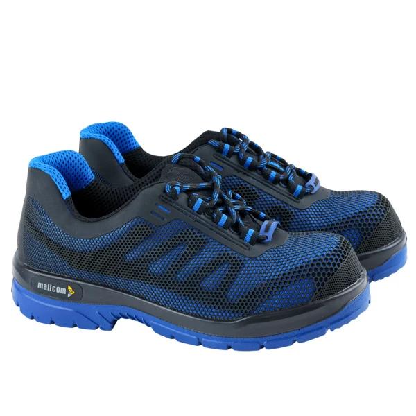 Mallcom Freddie G22 Polyester Knitted Composite Toe Safety Shoes Black and Blue_2