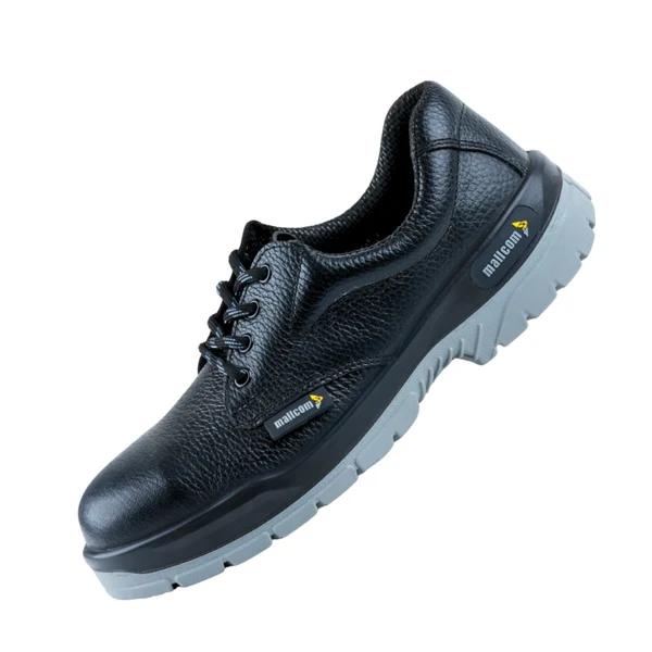 Mallcom Cougar Barton Grain Leather Steel Toe Safety Shoes Black_1