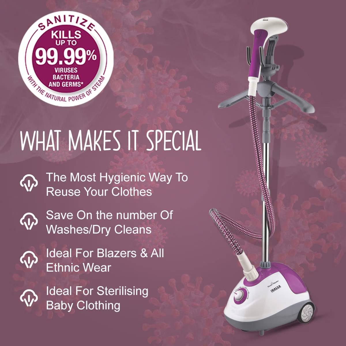 INALSA CE_IL_SteamMaster 1700 W Standing Steamer Iron_4