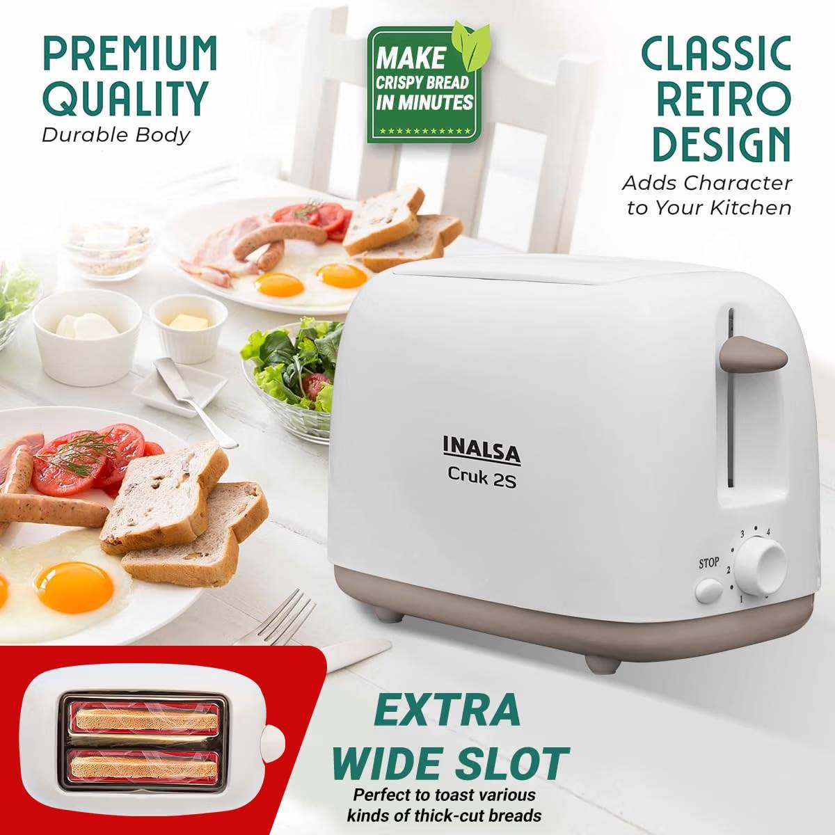 INALSA CE_IL_Cruk2S Automatic 2 Slices Popup Toaster 750 W_2