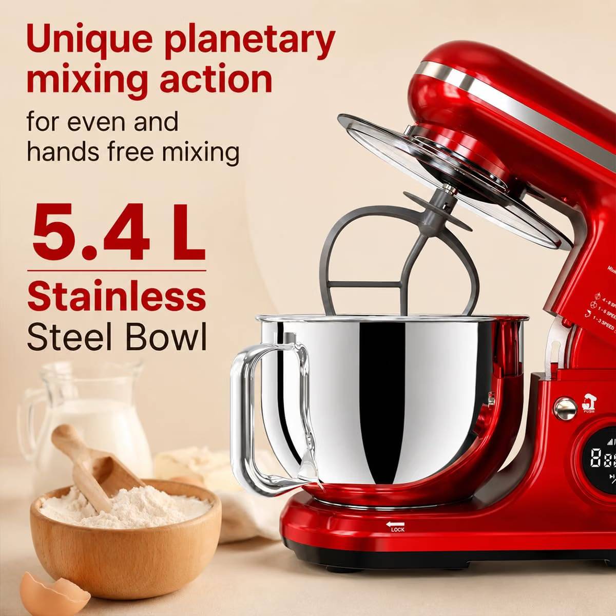 INALSA Dough Kneader Mixer Machine 5.4 L CE_IL_Mix MasterTouch_1