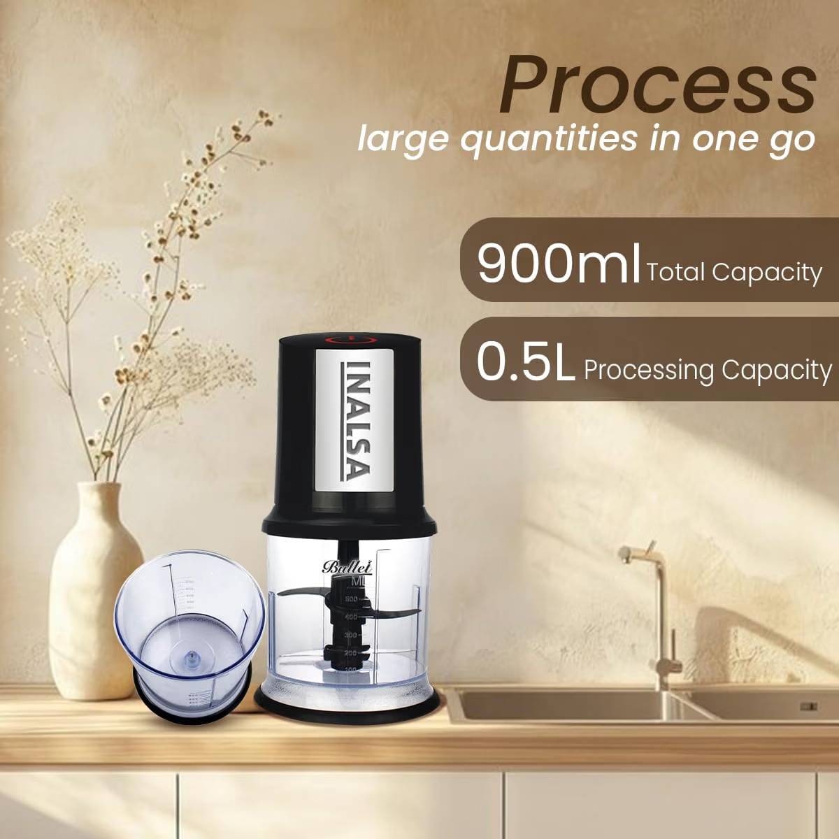 INALSA 2 Blades 0.5 L Electric Vegetable Chopper_4