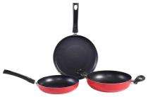 WONDERCHEF Non-Stick Coating Fry Pan, Sauce Pan, Grill Pan 3 Pieces 2 L Cookware Set CE_WC_63154764_0