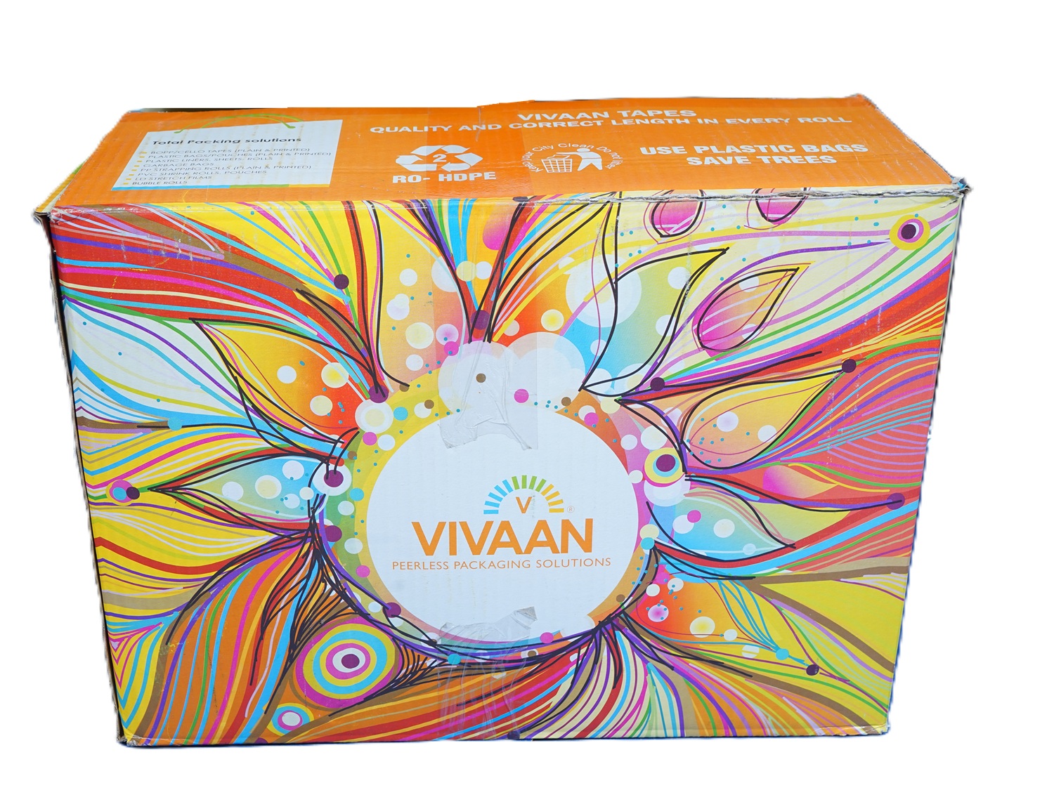 VIVAAN Cello Tape Single Sided Brown 2 inch 48 micron_3