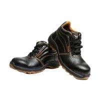 Hillson Workout Synthetic Leather Steel Toe Safety Shoes Black_0