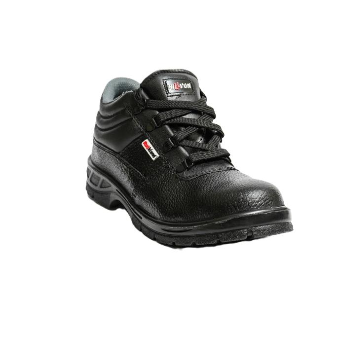 Hillson Rockland Split Leather Steel Toe Safety Shoes Black_1
